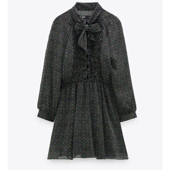 ZARA PRINTED JUMPSUIT WITH METALLIC THREAD - Picture 7 of 10